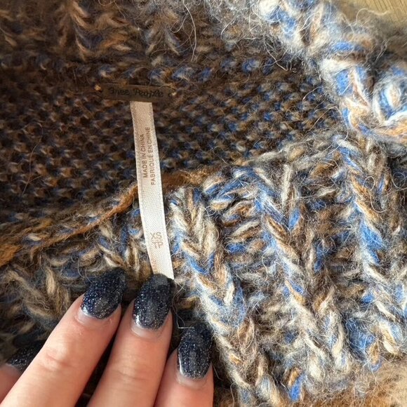 Free People Timber Trail Wool Alpaca Cape Poncho  XS - Picture 10 of 10